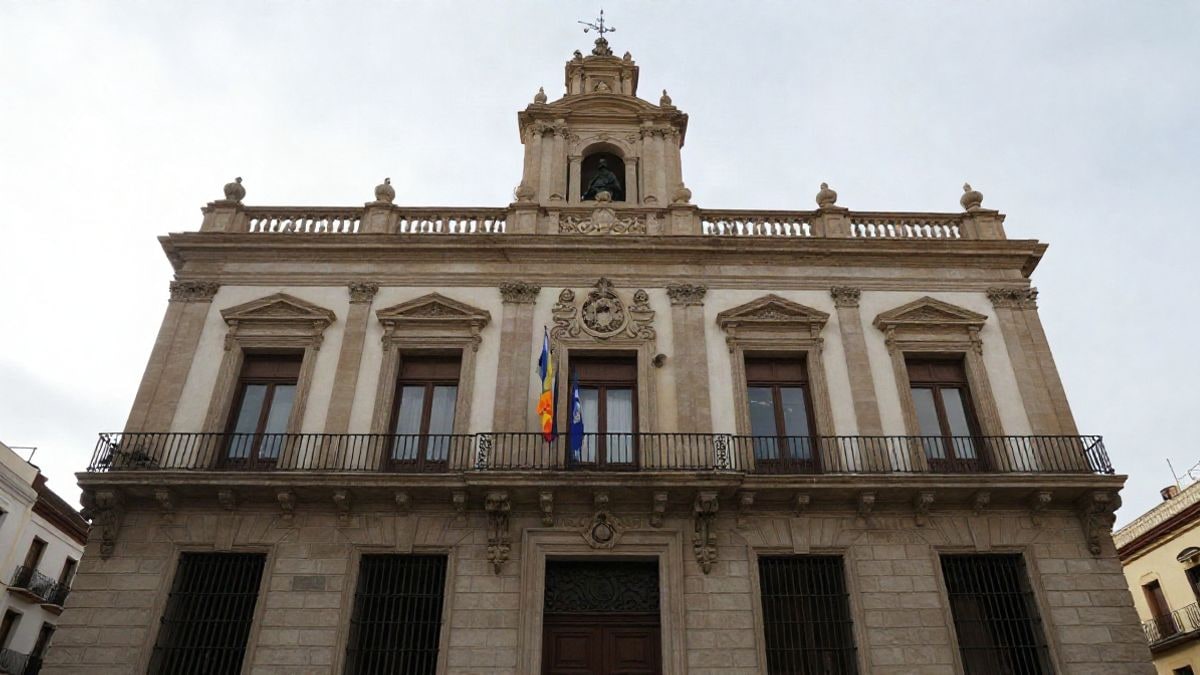Imagen ilustrativa: fachada de un edificio institucional genérico vista desde la calle con cielo despejado
