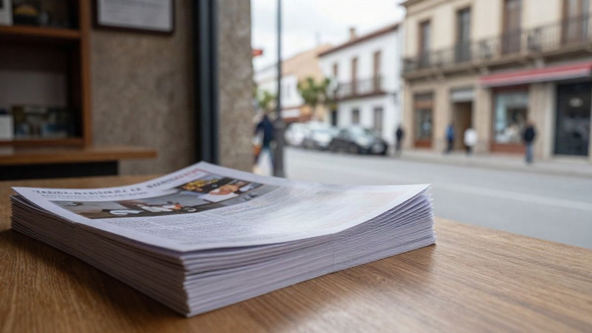Imagen ilustrativa: folletos informativos apilados sobre una mesa en un centro cultural