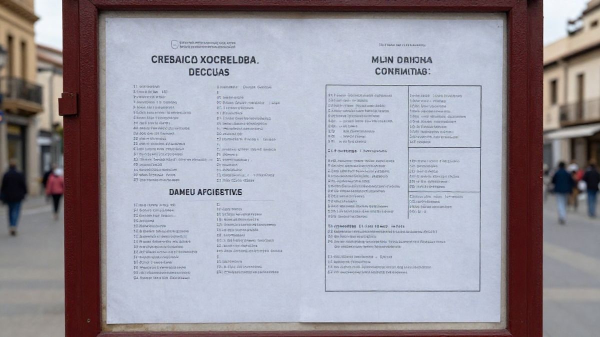 Imagen ilustrativa: tablón de anuncios con un programa de actividades en un espacio público genérico