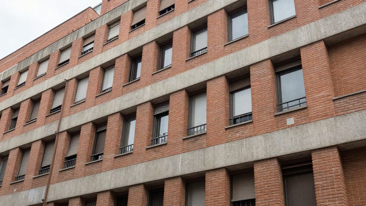 Imagen ilustrativa: primer plano de la fachada de un edificio de viviendas con varias ventanas