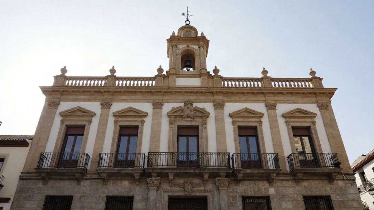 Imagen ilustrativa: fachada de un edificio consistorial genérico vista desde la calle