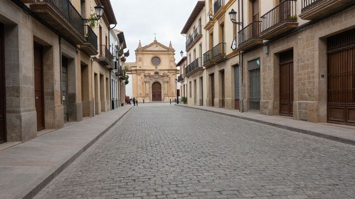 Imagen ilustrativa: grupo de personas bailando sardanas en una plaza española, con iglesia al fondo, en un día nublado.