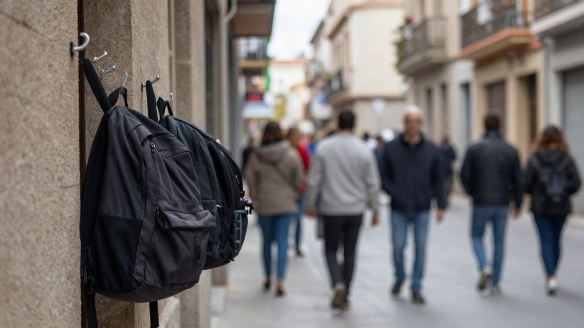 Imagen ilustrativa: pasillo escolar con tablón de anuncios lleno de carteles de actividades extraescolares