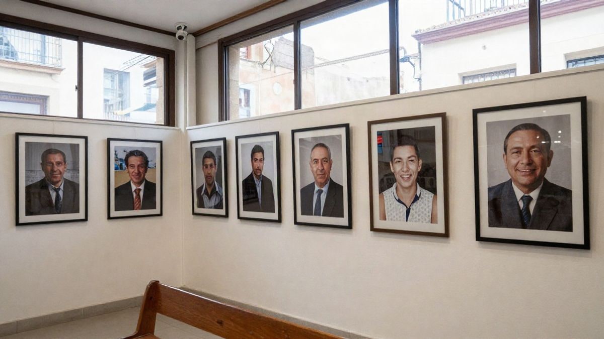 Imagen ilustrativa: sala de exposiciones con retratos fotográficos enmarcados y luz natural
