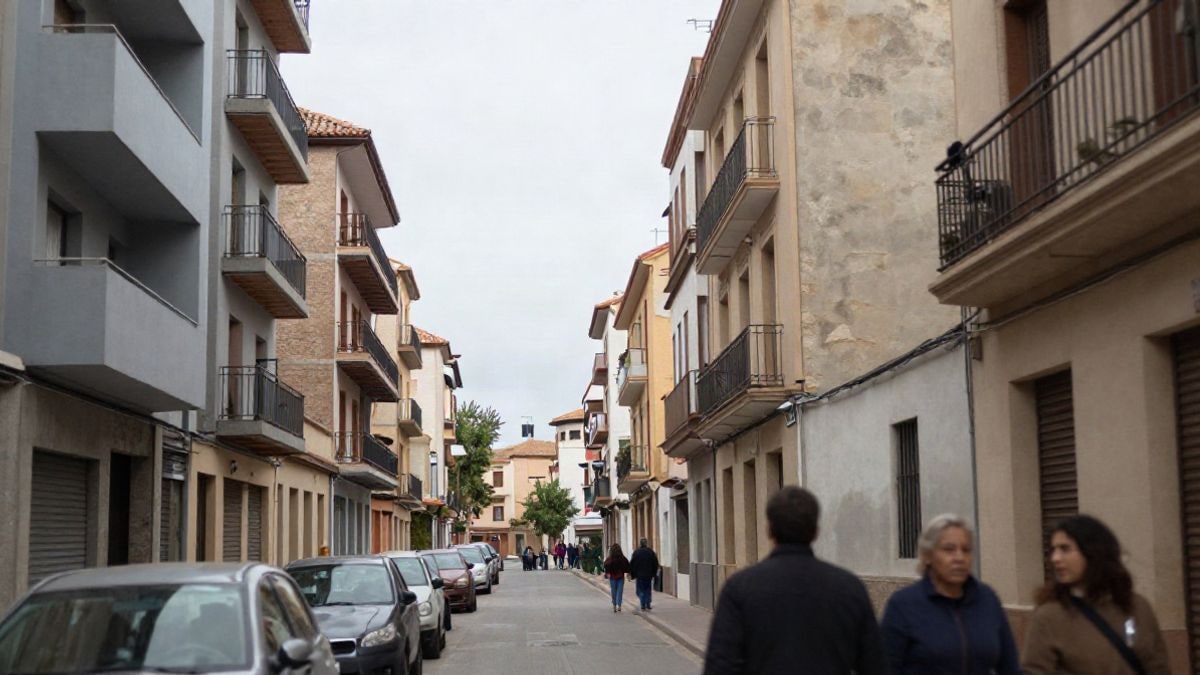 Imagen ilustrativa: contraste entre edificios de lujo y fachadas modestas en una calle de Barcelona.